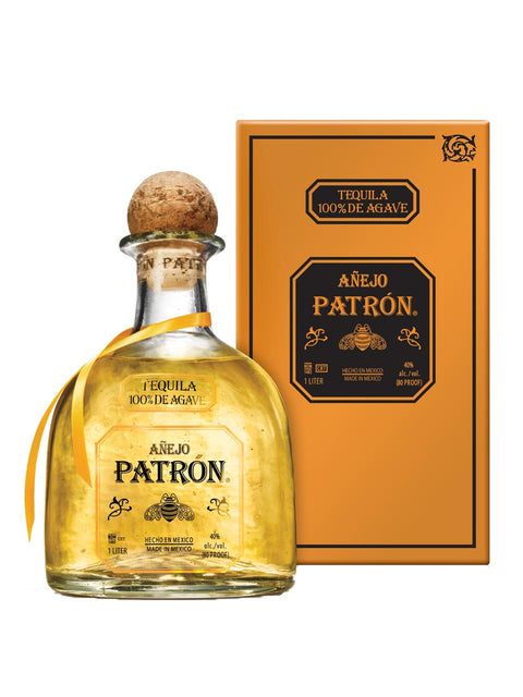 Patrón Tequila Anejo 40% 1L gift pack