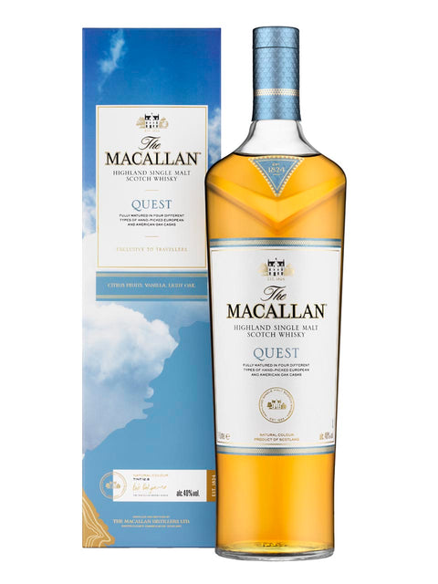 Macallan Quest Speyside Single Malt Scotch Whisky 40% 1L gift pack