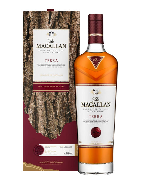Macallan Terra Speyside Single Malt Scotch Whisky 43.8% 0.7L gift pack
