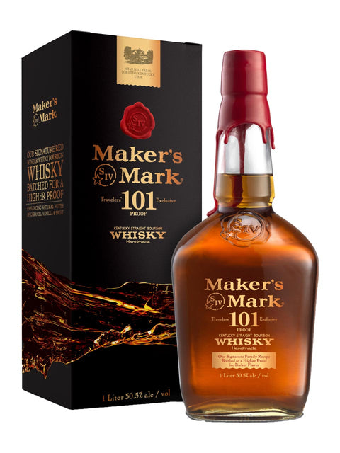 Maker’s Mark 101 Kentucky Straight Bourbon 50.5% 1L gift pack