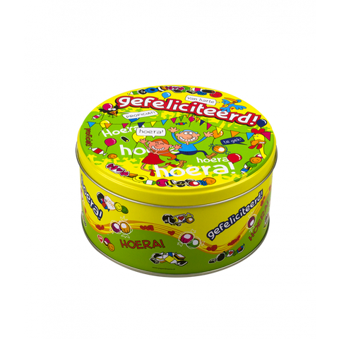 Gevulde Snoeptrommel Gefeliciteerd en 500 gram