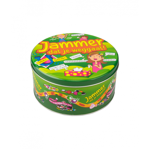 Gevulde Snoeptrommel Jammer dat je weggaat en 500 gram