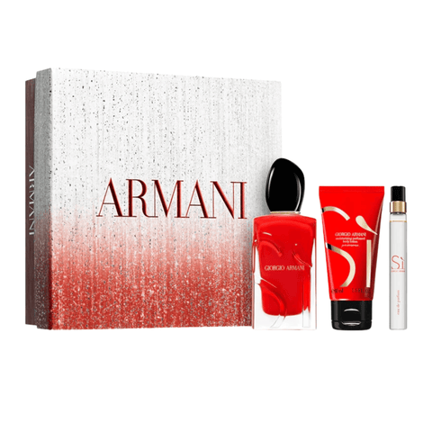 Armani Si Passione Eau de Parfum Women's Gift Set Spray (100ml) with 50ml Body Milk and 10ml EDP