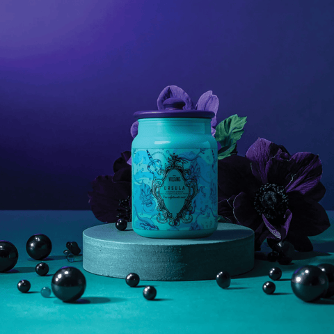 Disney Ursula Aqua Black Pearl Ceramic Candle
