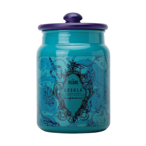 Disney Ursula Aqua Black Pearl Ceramic Candle