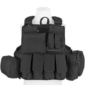 Flyye Force Recon Vest with Pouch Set ver. Mar Black