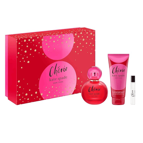 Kate Spade Cherie Women's Perfume Gift Set (100ml EDP + 100ml Body Lotion + 7.5ml EDP)