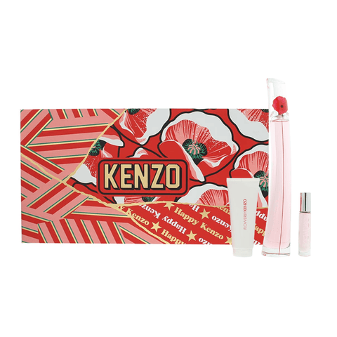 Kenzo Flower Poppy Bouquet Women's Perfume Gift Set (100ml EDP + 75ml Body Lotion + 10ml EDP)