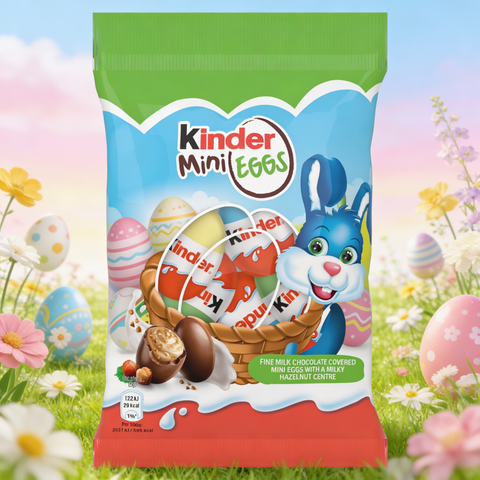 Kinder Milk Chocolate & Hazelnut Mini Easter Eggs Bag 75g