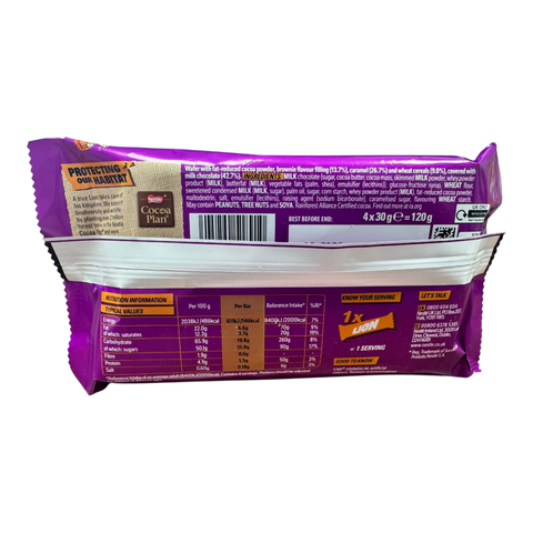 Lion Brownie Milk Chocolate Bar Multipack (4x30g) 120g