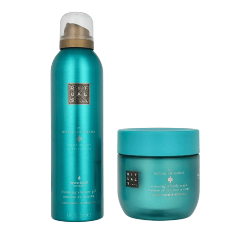 Rituals The Ritual of Karma Gift Set (200ml Foaming Shower Gel + 125ml Overnight Body Mask)