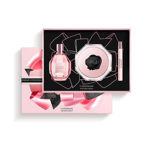 Viktor & Rolf Flowerbomb Eau de Parfum Women's Gift Set Spray (100ml) with 200ml Body Cream & 10ml EDP