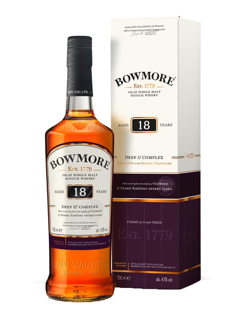 Bowmore Islay Single Malt Scotch Whisky 18y gift pack